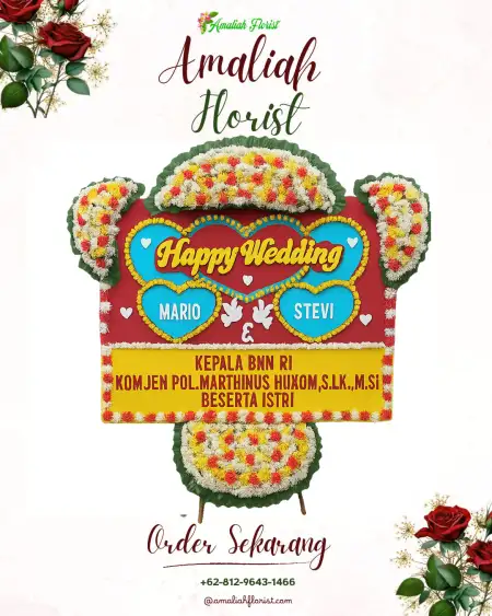Papan Bunga Pernikahan Wanakaya